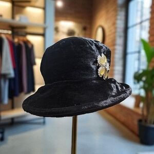 Black Velvet Hat NWOT